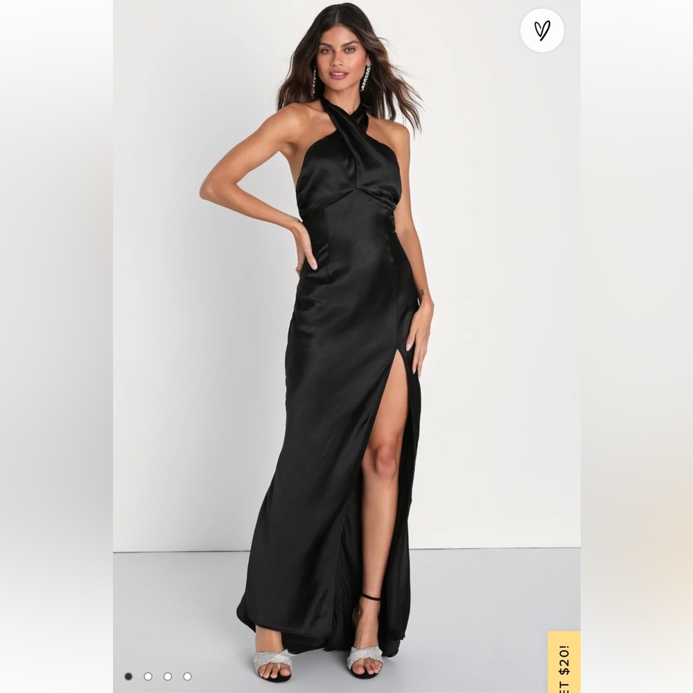 Emerald Green Satin Dress